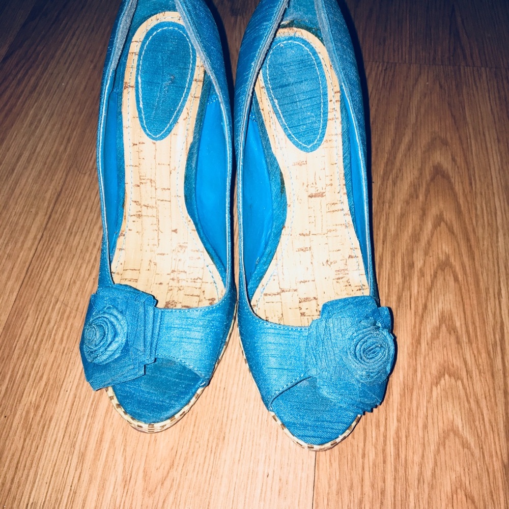 BABY BLUE HEELS SHOES - ANNE MICHELLE - 7.5